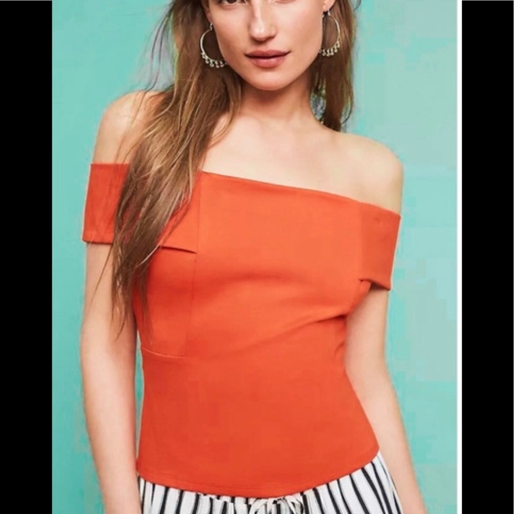 Anthropologie by Deletta Top in Burnt Orange, NWT